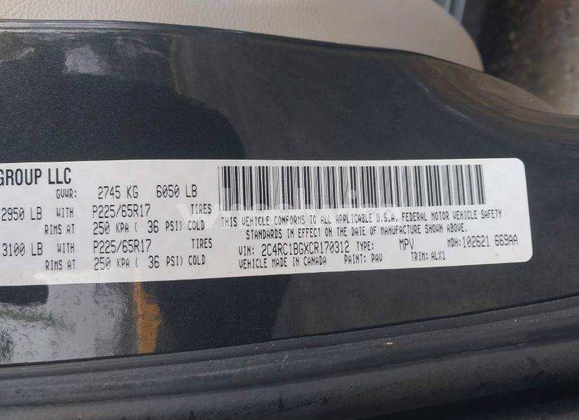 Photo 9 of 2012 Chrysler Town & COUNTRY TOURING (VIN 2C4RC1BGXCR170312)