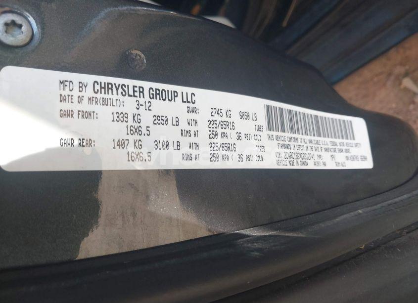 Photo 9 of 2012 Chrysler Town & COUNTRY TOURING (VIN 2C4RC1BGXCR312741)