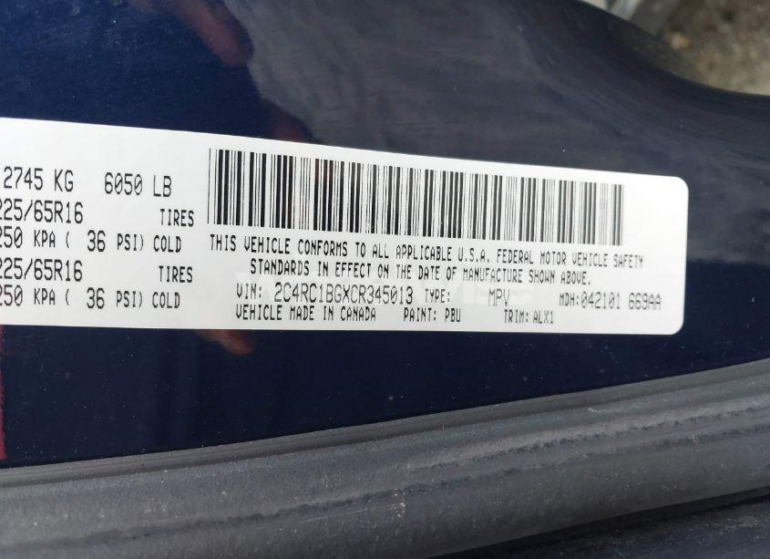 Photo 9 of 2012 Chrysler Town & COUNTRY TOURING (VIN 2C4RC1BGXCR345013)