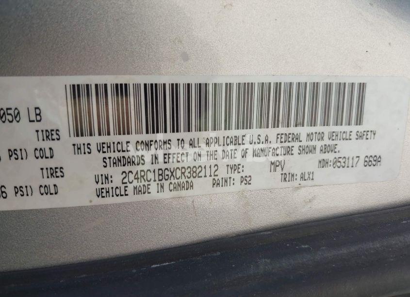 Photo 9 of 2012 Chrysler Town & COUNTRY TOURING (VIN 2C4RC1BGXCR382112)