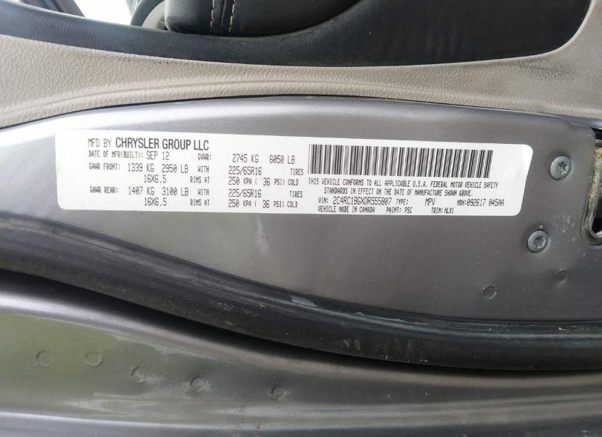 Photo 9 of 2013 Chrysler Town & COUNTRY TOURING (VIN 2C4RC1BGXDR555807)