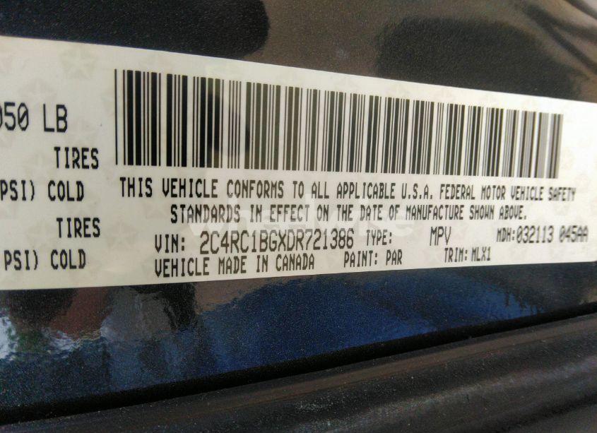 Photo 9 of 2013 Chrysler Town & COUNTRY TOURING (VIN 2C4RC1BGXDR721386)