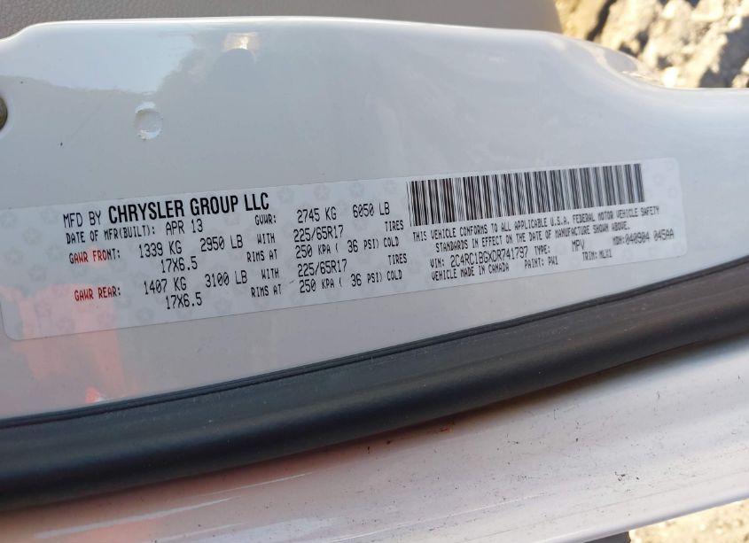 Photo 9 of 2013 Chrysler Town & COUNTRY TOURING (VIN 2C4RC1BGXDR741797)