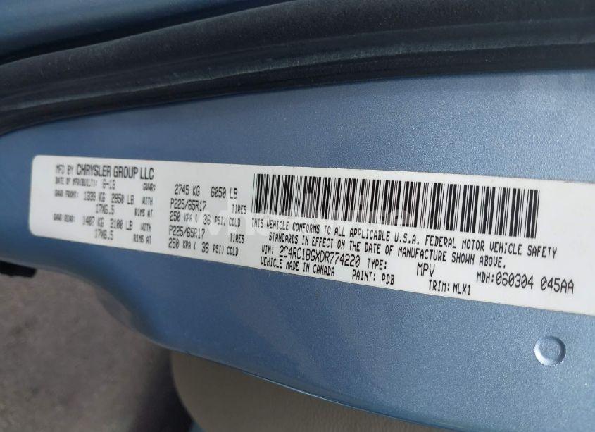 Photo 9 of 2013 Chrysler Town & COUNTRY TOURING (VIN 2C4RC1BGXDR774220)