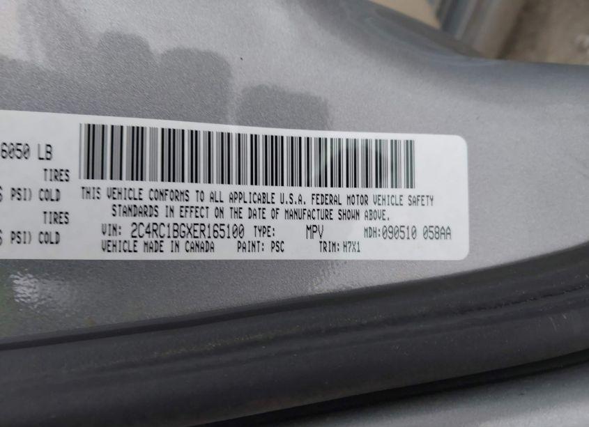 Photo 9 of 2014 Chrysler Town & COUNTRY TOURING (VIN 2C4RC1BGXER165100)