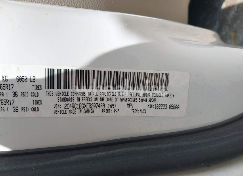 Photo 9 of 2014 Chrysler Town & COUNTRY TOURING (VIN 2C4RC1BGXER207409)