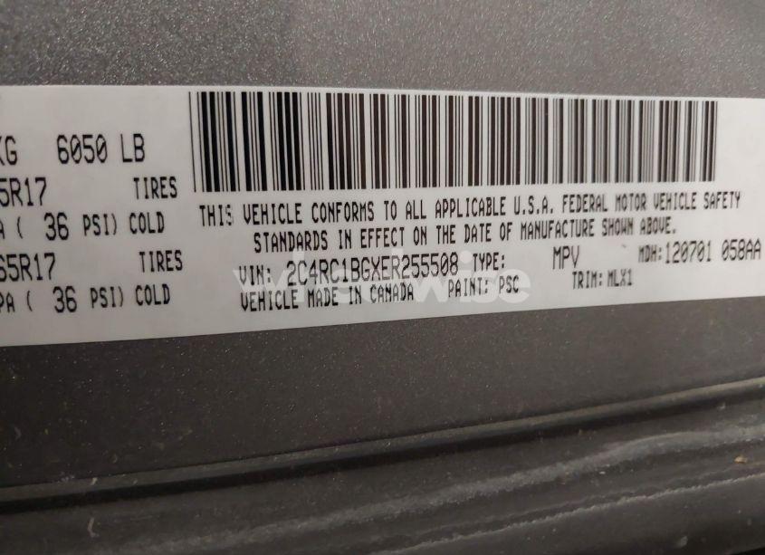 Photo 9 of 2014 Chrysler Town & COUNTRY TOURING (VIN 2C4RC1BGXER255508)