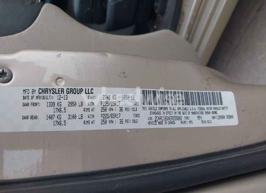 Photo 9 of 2014 Chrysler Town & COUNTRY TOURING (VIN 2C4RC1BGXER255802)