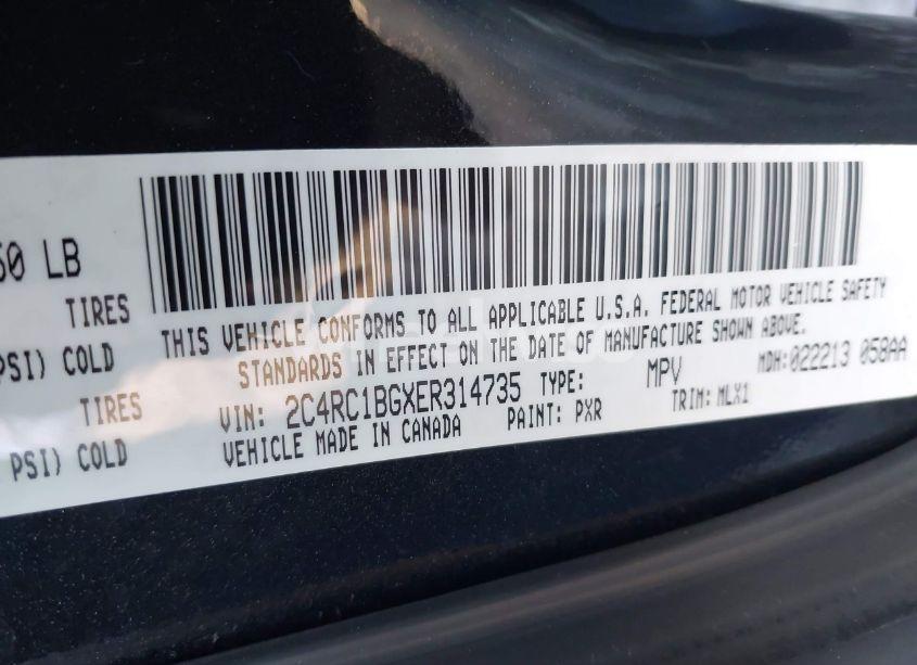 Photo 9 of 2014 Chrysler Town & COUNTRY TOURING (VIN 2C4RC1BGXER314735)