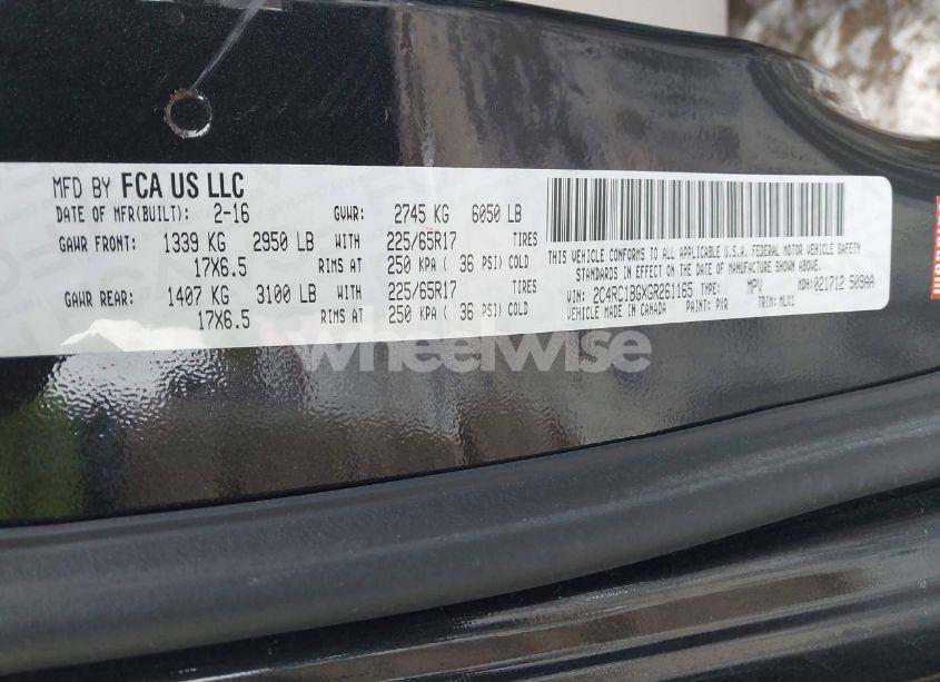 Photo 9 of 2016 Chrysler Town & COUNTRY TOURING (VIN 2C4RC1BGXGR261165)