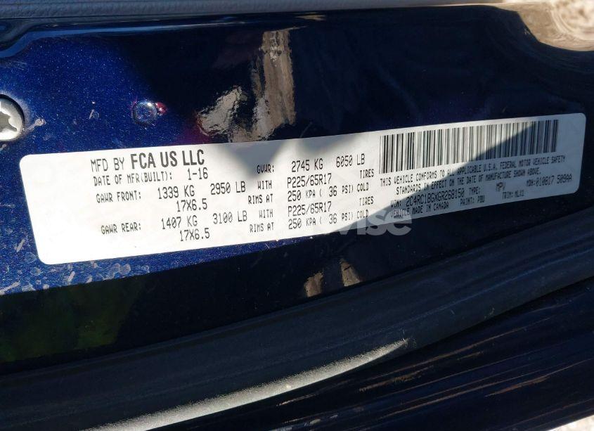 Photo 9 of 2016 Chrysler Town & COUNTRY TOURING (VIN 2C4RC1BGXGR268150)