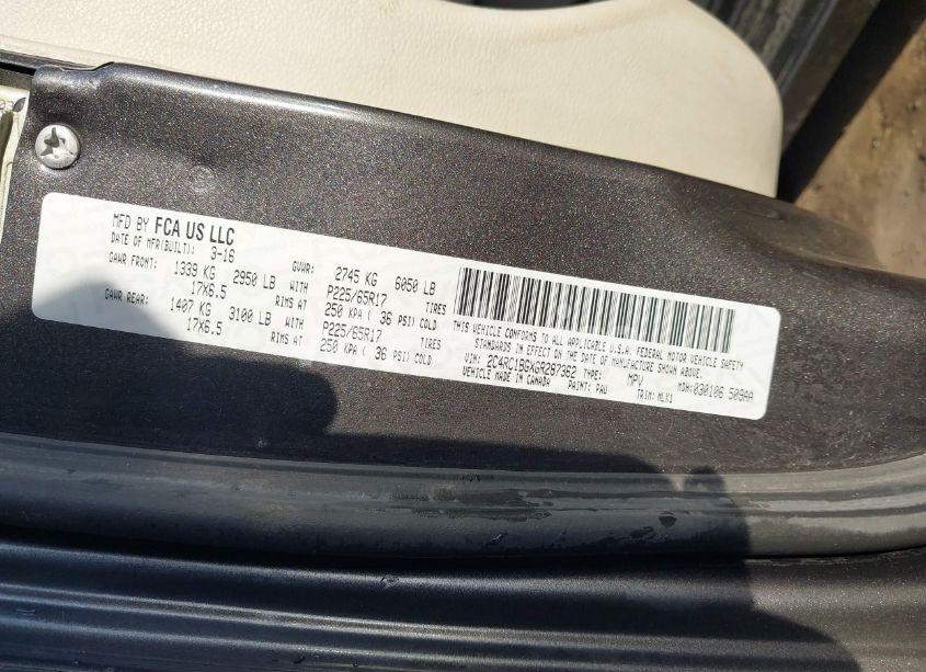 Photo 9 of 2016 Chrysler Town & COUNTRY TOURING (VIN 2C4RC1BGXGR287362)