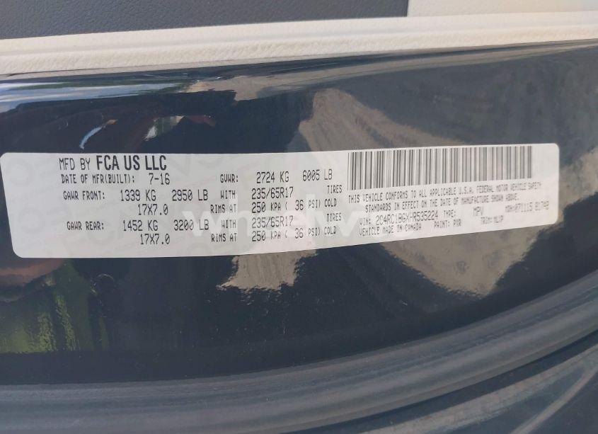 Photo 9 of 2017 Chrysler Pacifica TOURING-L (VIN 2C4RC1BGXHR535224)