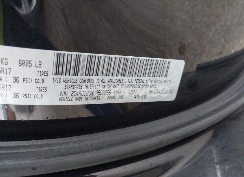 Photo 9 of 2017 Chrysler Pacifica TOURING-L (VIN 2C4RC1BGXHR598856)