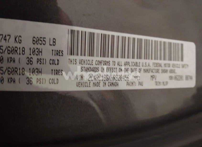 Photo 9 of 2017 Chrysler Pacifica TOURING-L (VIN 2C4RC1BGXHR820456)