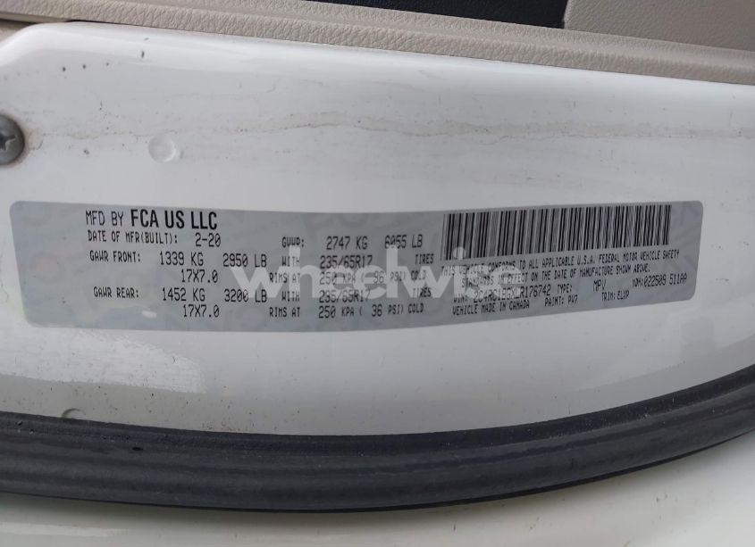 Photo 9 of 2020 Chrysler Pacifica TOURING L (VIN 2C4RC1BGXLR176742)