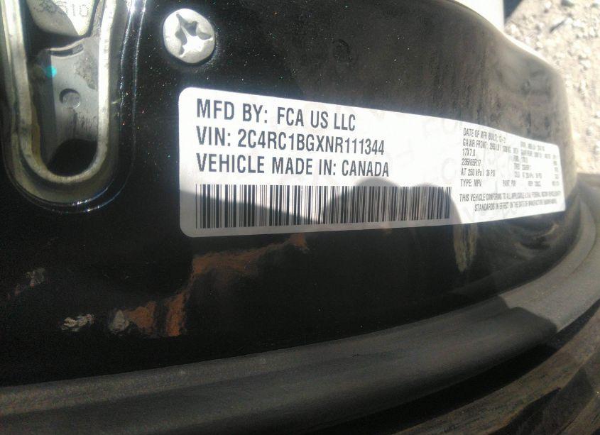 Photo 9 of 2022 Chrysler Pacifica TOURING L (VIN 2C4RC1BGXNR111344)