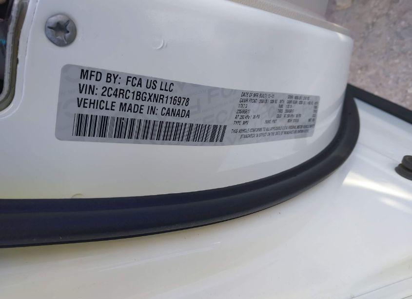 Photo 9 of 2022 Chrysler Pacifica TOURING L (VIN 2C4RC1BGXNR116978)