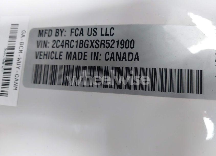 Photo 9 of 2025 Chrysler Pacifica SELECT (VIN 2C4RC1BGXSR521900)