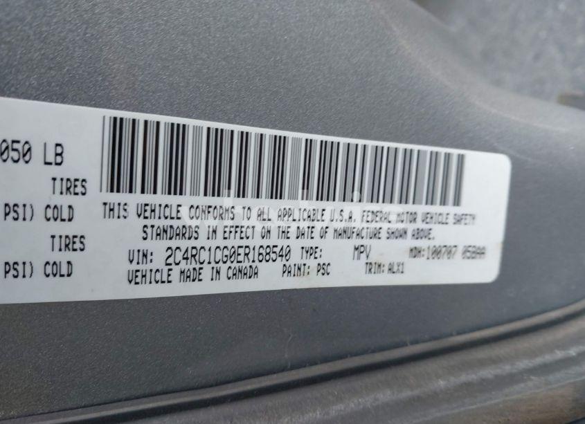 Photo 9 of 2014 Chrysler Town & COUNTRY TOURING-L (VIN 2C4RC1CG0ER168540)