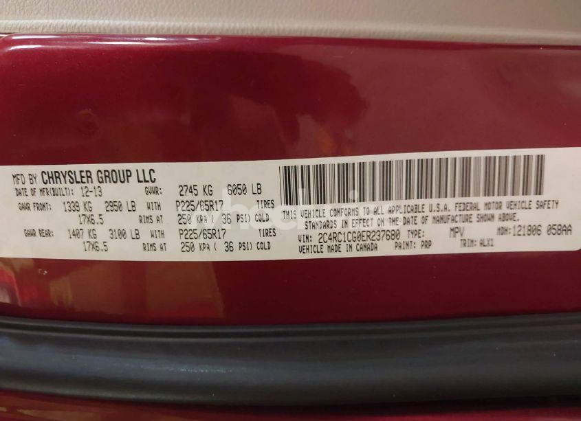 Photo 9 of 2014 Chrysler Town & COUNTRY TOURING-L (VIN 2C4RC1CG0ER237680)