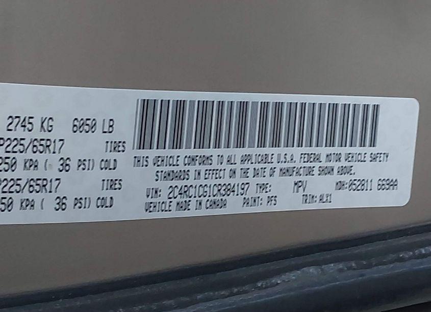 Photo 9 of 2012 Chrysler Town & COUNTRY TOURING-L (VIN 2C4RC1CG1CR384197)