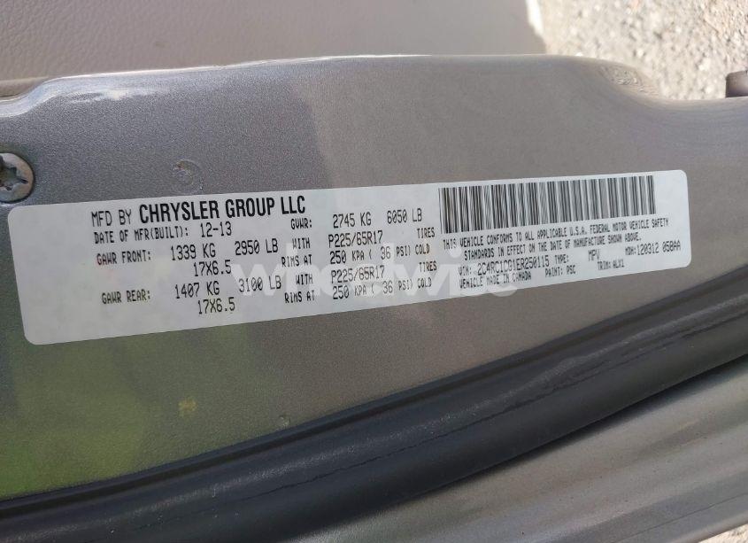 Photo 9 of 2014 Chrysler Town & COUNTRY TOURING-L (VIN 2C4RC1CG1ER250115)