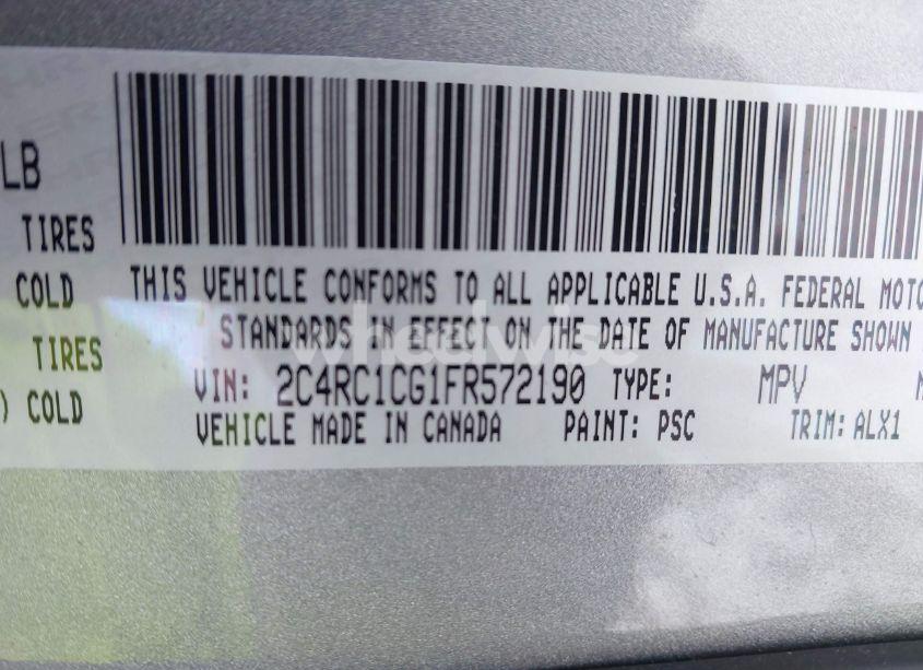 Photo 9 of 2015 Chrysler Town & COUNTRY TOURING-L (VIN 2C4RC1CG1FR572190)