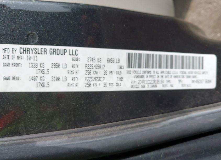 Photo 9 of 2012 Chrysler Town & COUNTRY TOURING-L (VIN 2C4RC1CG2CR135164)