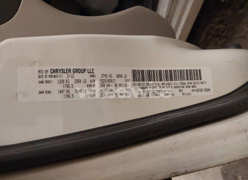 Photo 9 of 2012 Chrysler Town & COUNTRY TOURING-L (VIN 2C4RC1CG2CR267020)