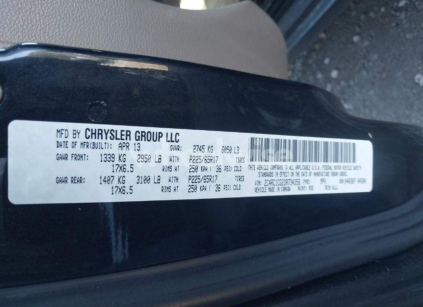 Photo 9 of 2013 Chrysler Town & COUNTRY TOURING-L (VIN 2C4RC1CG2DR734356)