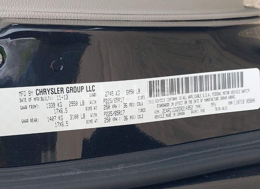 Photo 9 of 2014 Chrysler Town & COUNTRY TOURING-L (VIN 2C4RC1CG2ER214952)