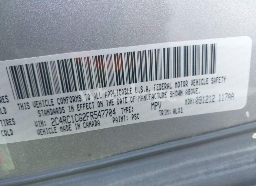 Photo 9 of 2015 Chrysler Town & COUNTRY TOURING-L (VIN 2C4RC1CG2FR547704)