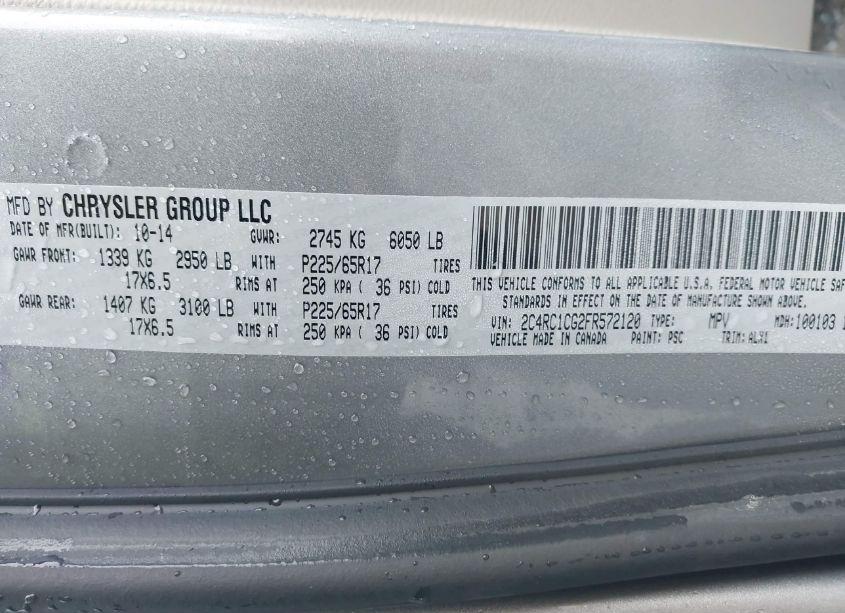 Photo 9 of 2015 Chrysler Town & COUNTRY TOURING-L (VIN 2C4RC1CG2FR572120)