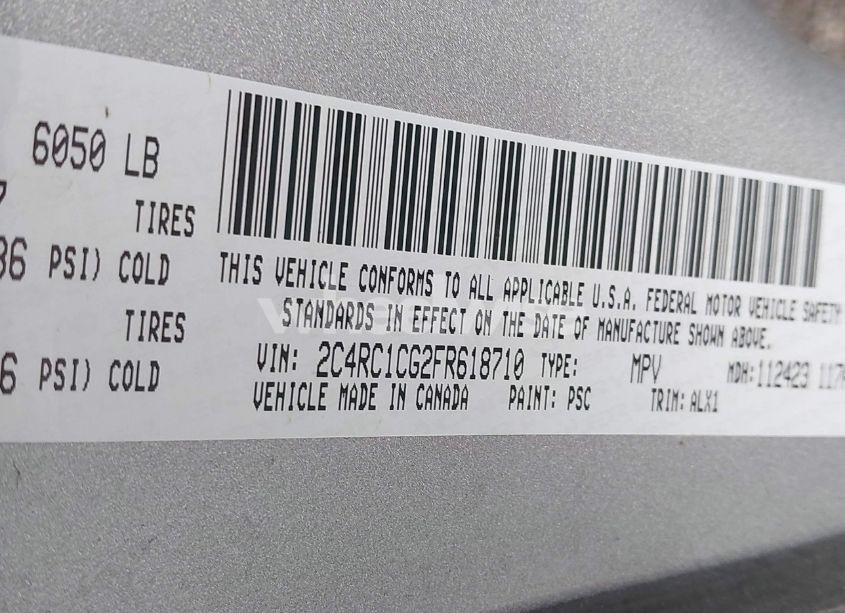 Photo 9 of 2015 Chrysler Town & COUNTRY TOURING-L (VIN 2C4RC1CG2FR618710)