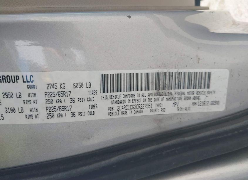 Photo 9 of 2012 Chrysler Town & COUNTRY TOURING-L (VIN 2C4RC1CG3CR227951)