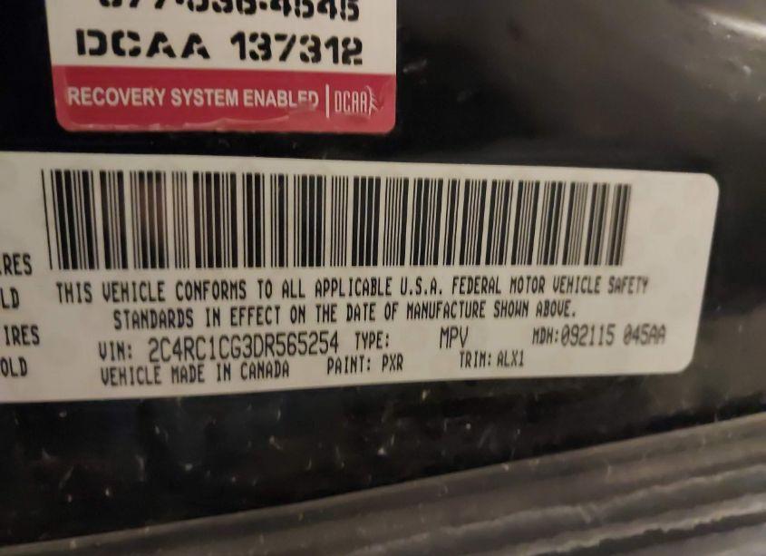 Photo 9 of 2013 Chrysler Town & COUNTRY TOURING-L (VIN 2C4RC1CG3DR565254)