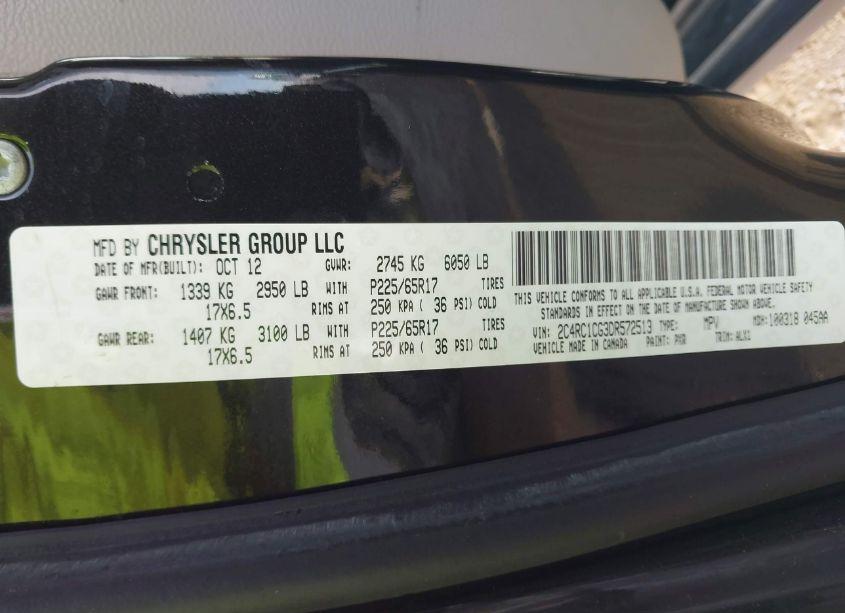 Photo 9 of 2013 Chrysler Town & COUNTRY TOURING-L (VIN 2C4RC1CG3DR572513)