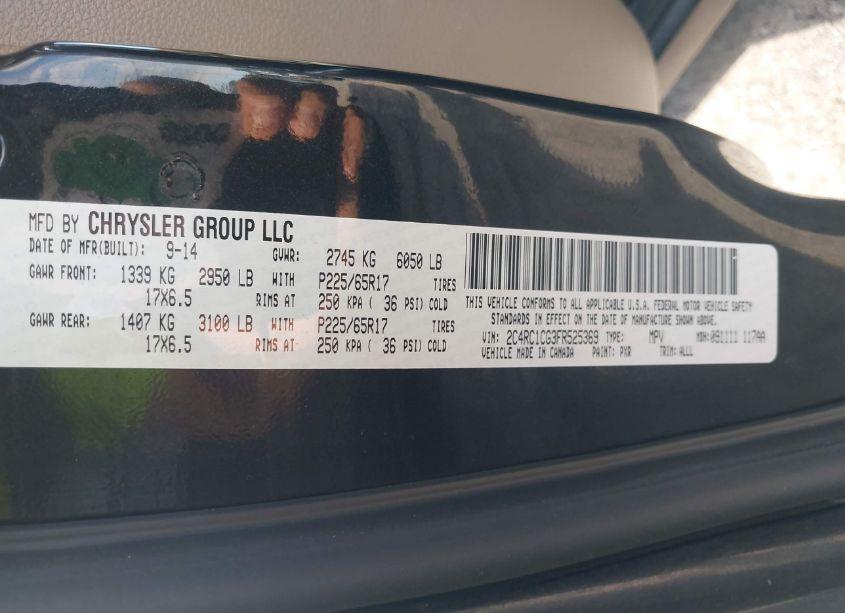 Photo 9 of 2015 Chrysler Town & COUNTRY TOURING-L (VIN 2C4RC1CG3FR525369)