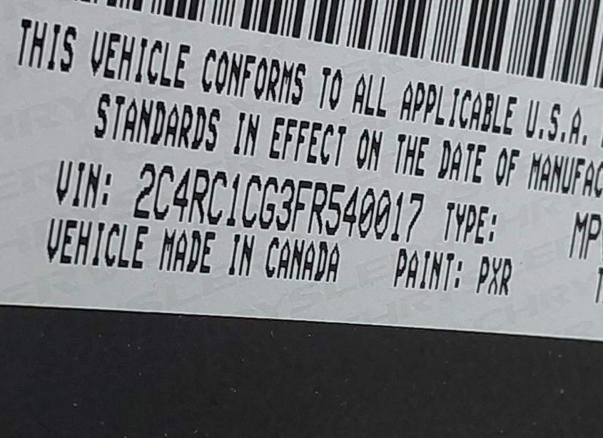 Photo 9 of 2015 Chrysler Town & COUNTRY TOURING-L (VIN 2C4RC1CG3FR540017)