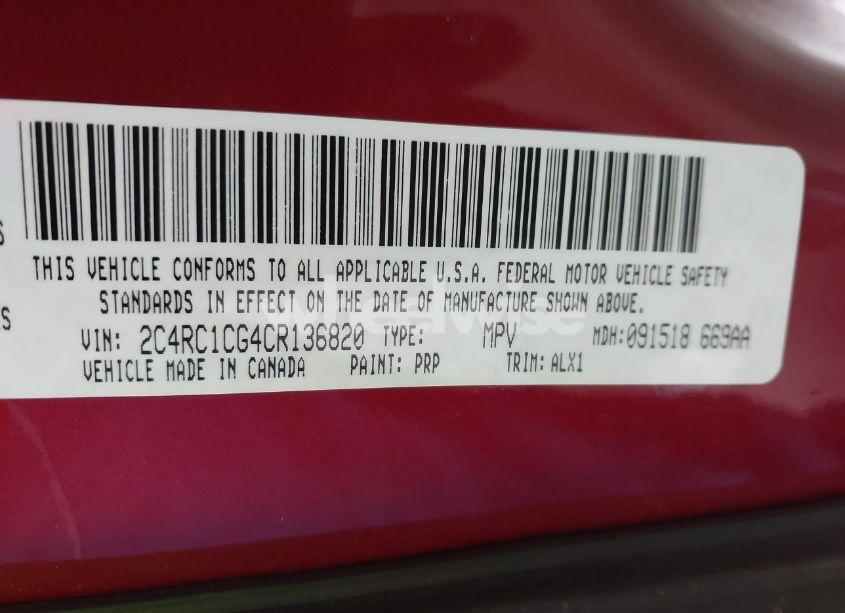 Photo 9 of 2012 Chrysler Town & COUNTRY TOURING-L (VIN 2C4RC1CG4CR136820)