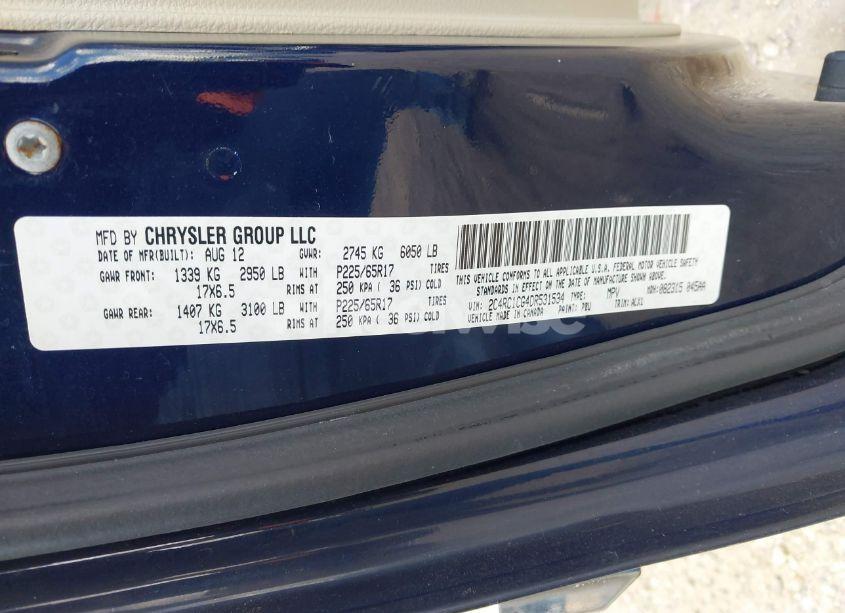 Photo 9 of 2013 Chrysler Town & COUNTRY TOURING-L (VIN 2C4RC1CG4DR531534)