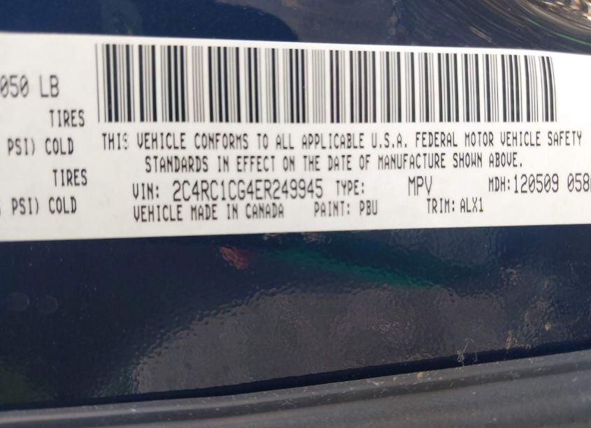 Photo 9 of 2014 Chrysler Town & COUNTRY TOURING-L (VIN 2C4RC1CG4ER249945)