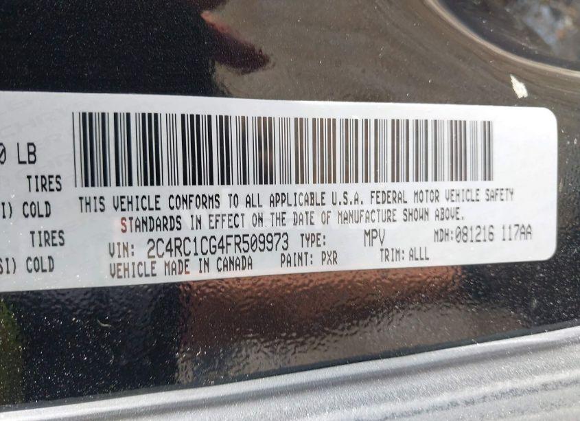 Photo 9 of 2015 Chrysler Town & COUNTRY TOURING-L (VIN 2C4RC1CG4FR509973)