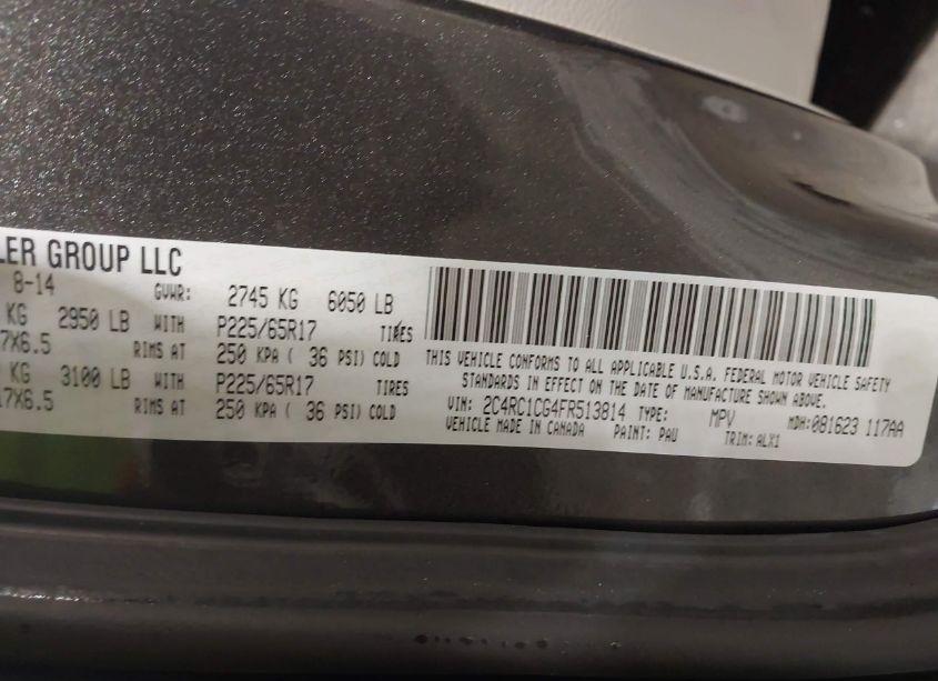 Photo 9 of 2015 Chrysler Town & COUNTRY TOURING-L (VIN 2C4RC1CG4FR513814)