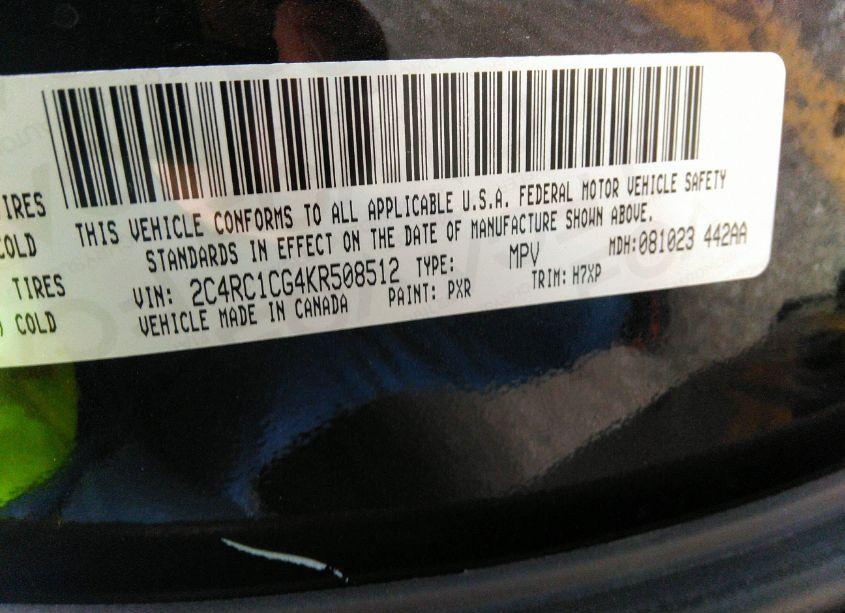 Photo 9 of 2019 Chrysler Pacifica LX (VIN 2C4RC1CG4KR508512)