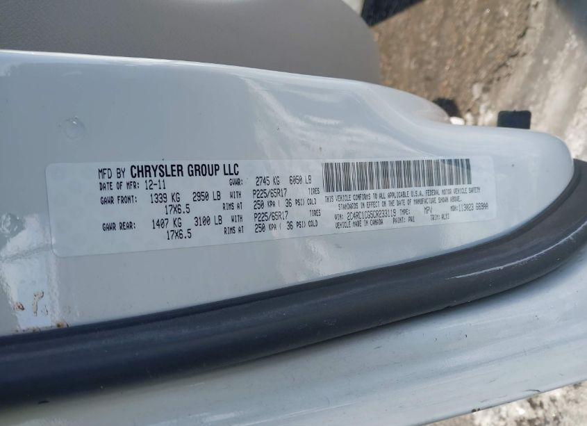 Photo 9 of 2012 Chrysler Town & COUNTRY TOURING-L (VIN 2C4RC1CG5CR233119)