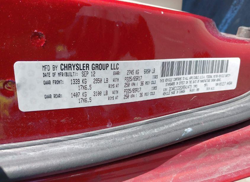 Photo 9 of 2013 Chrysler Town & COUNTRY TOURING-L (VIN 2C4RC1CG5DR541473)