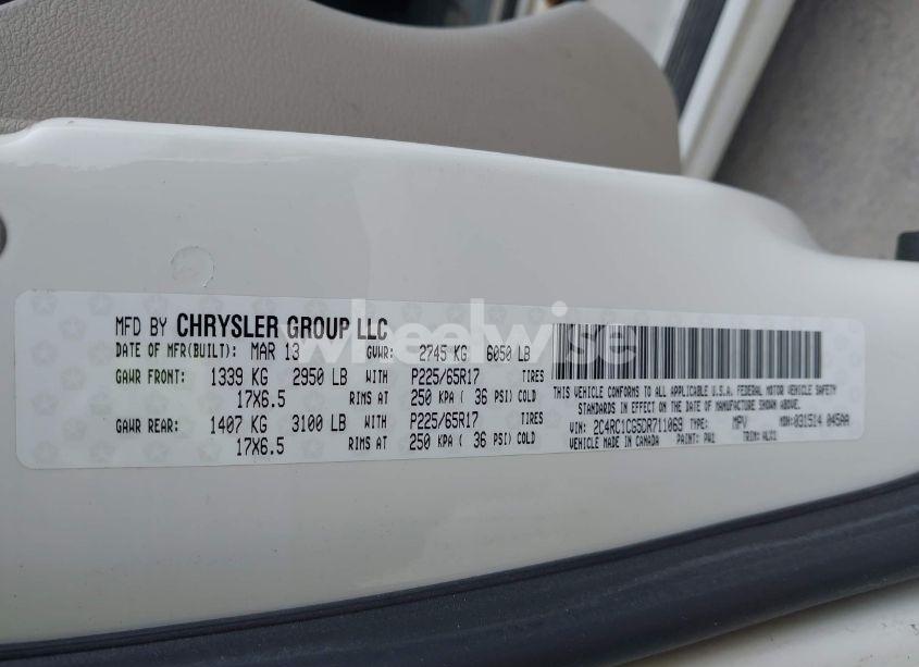 Photo 9 of 2013 Chrysler Town & COUNTRY TOURING-L (VIN 2C4RC1CG5DR711069)