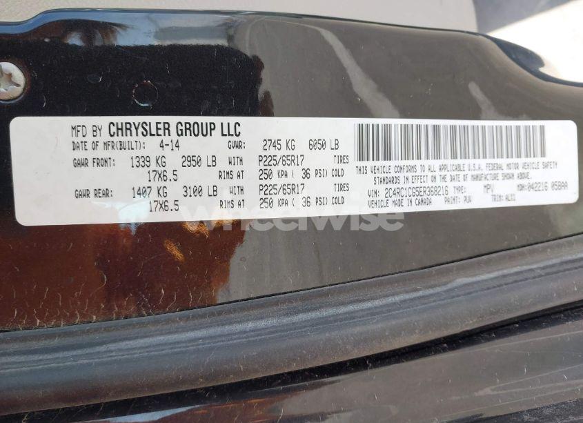 Photo 9 of 2014 Chrysler Town & COUNTRY TOURING-L (VIN 2C4RC1CG5ER368216)